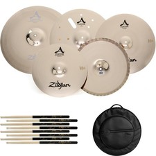 Zildjian A Custom Gospel Cymbal Set and Gig Bag Bundle- 14/17/18/21 inch