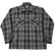Pendleton Plaid Thinsulate Insulated Lined Zip Jacket Flannel Wool Mackinaw L