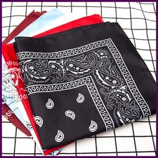 Fashion Hip Hop Bandana Kerchief Unisex Black Hair Band Neck Scarf Headwear