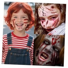 Halloween Kids Zombies Fake Scars Temporary Tattoos, Makeup Pro Scar Tattoos