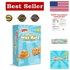 SKIPPY Peanut Butter Salted Nut Roll - 24 Individually Wrapped Candy Bars