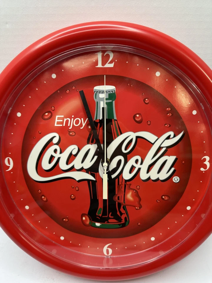 Coca-Cola Enjoy Bottle Wall Clock Red Quartz Battery Operated Ritway Kitchen - Image 2 of 4