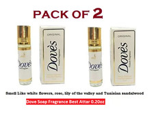 Dove Soap Fragrance unisex perfume body oil roll on attar 0.20 OZ pack of 2