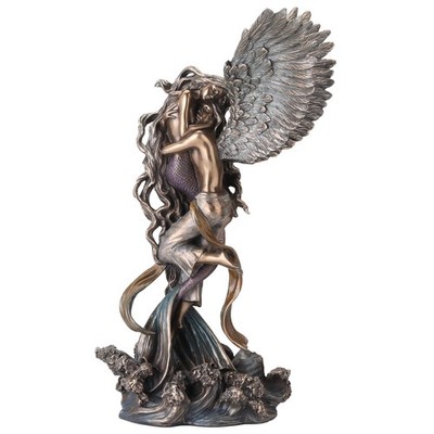 Impossible Love Angel & Mermaid Lovers Statue By Artist Selina Fenech