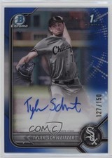2022 Bowman Draft Chrome Pick Blue Refractor 127/150 Tyler Schweitzer Auto 06qf