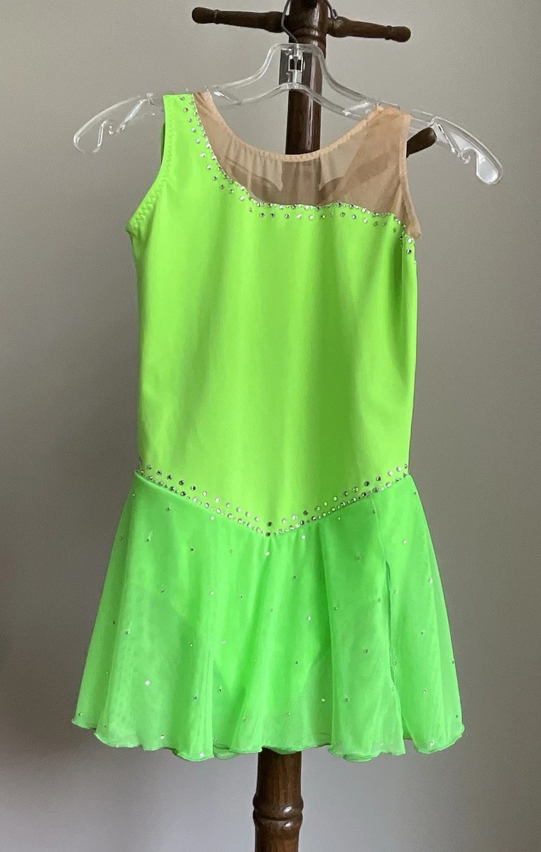Green Skating Dress In Girls' Ice Skating Dresses for sale | eBay