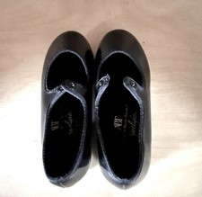 ABT American Ballet Theater Spotlights Tap Shoes Girl 8 1/2 Black Patent Leather