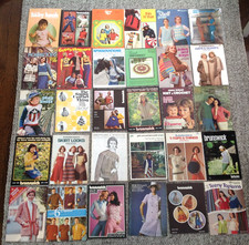 Vintage Knitting Crochet Patterns for Men Women Children Baby -30 Patterns