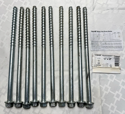 #ad QTY 10 Simpson 12quot; Titen HD Heavy Duty Concrete Screw Anchor THD501200 NEW $24.99