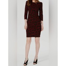 Calvin Klein Animal Printed Sheath Dress