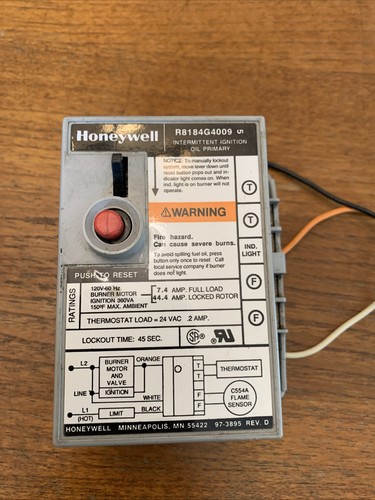 Honeywell Resideo R8184G4009 Protectorelay Oil Burner Control Relay