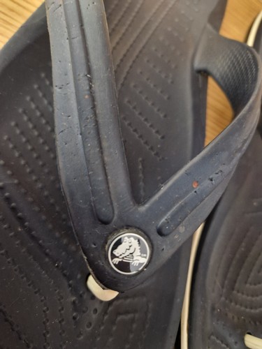 Crocs Flip Flops Mens Adults Uk Size 12 Blue - Picture 3 of 16