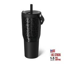 Br Mate Resa 35oz 100 Leakproof Travel Tumbler w/Handle  35 oz Onyx Leopard