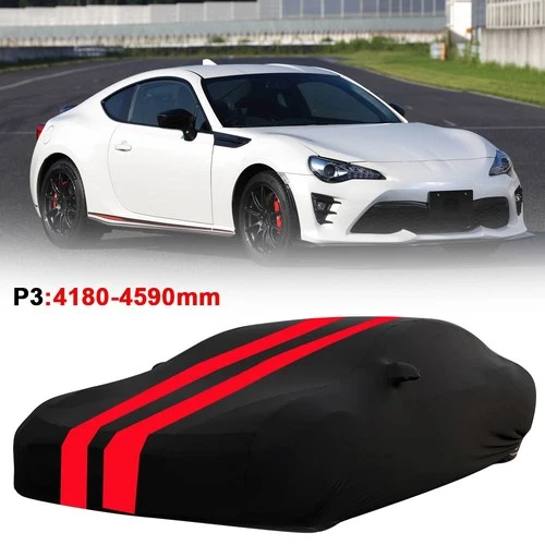 For Cadillac XTS CT6 Red/Black Full Car Cover Satin Stretch Indoor Dust Proof A+ - Picture 1 of 4