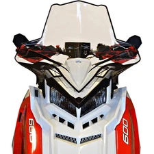 Powermadd 11640 fits Cobra™ Windshield - 20.5in. - Clear w/ Graphics (Clear/ Gra