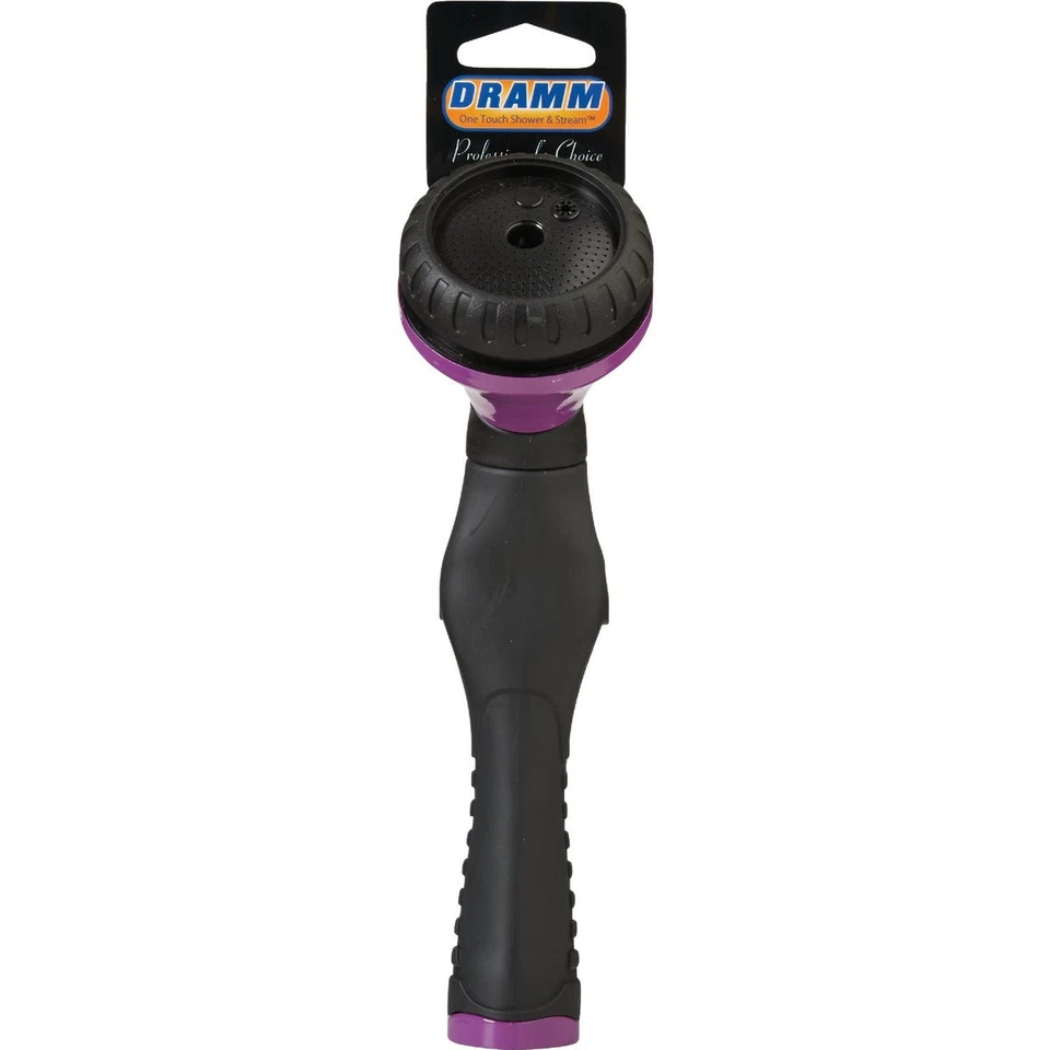 Boquilla multi-patrón Dramm One Touch de alta resistencia para ducha y corriente de metal, baya Foto 2 de 2