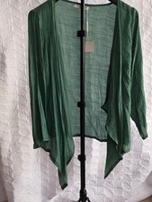 Duster Kimono Wrap Green One Size BOHO Bohemian Womens Light Weight NEW