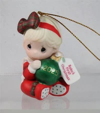 Precious Moments - BABY'S FIRST CHRISTMAS - 2025 Dated Girl ORNAMENT -NIB 251005