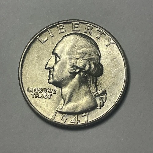 Nice 1947 Washington Quarter 90% Silver UNC BU