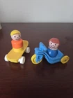 Vintage Fisher-Price Little People Skateboard + Trike + Boy + girl