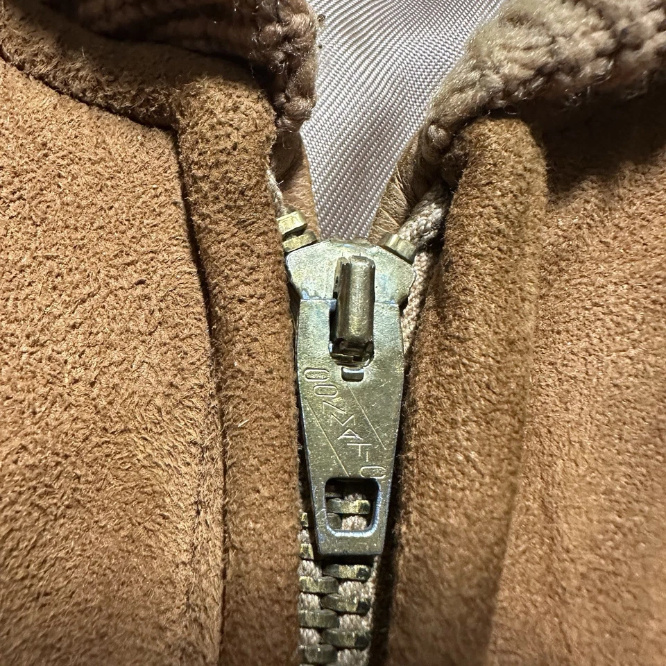 Vintage 1950s McGregor Bomber Jacket Men's 42 Leather Suede Zip Rockabilly Rare - Image 4 of 4