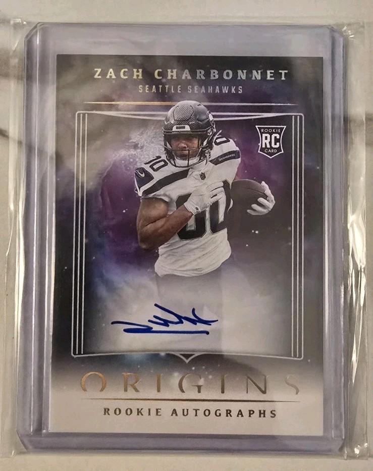 Zach Charbonnet Panini Origins Rookie Autographs #RAZCH Base