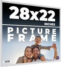 28x22 Frame White Wood Picture Photo Frame with UV Acrylic and Acid Free Backing