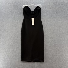 Veronica Beard Dress 4 Black Colebrook Strapless Sweetheart Midi Party Formal