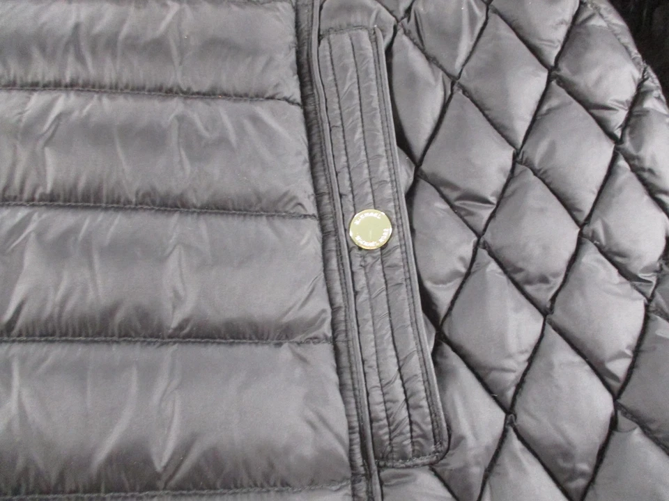 Куртка женская Michael Kors 3X черная упаковываемая вниз стеганая пуховое пальто - Изображение 2 из 4