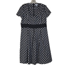 Fashion Bug Polka Dot Dress Size 14 Retro Pinup Rockabilly Fit Flare Swing Lucy