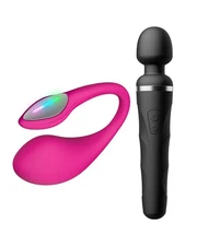 LOVENSE Lush 4 Wearable G-spot Egg Vibrator+LOVENSE Domi 2 Wand Massager Sex Toy