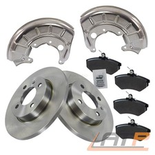 BREMSENSET BREMSSCHEIBEN + BREMSBELÄGE + DECKBLECH VORNE FÜR VW GOLF 3 1H VENTO