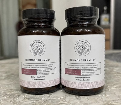 Pack of 2 - Happy Mammoth Hormone Harmony 72 Vegan Capsules   Expires 2027