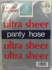 Vintage Ultra Sheer Pantyhose Queen Size Extra Width - U Choose Color New