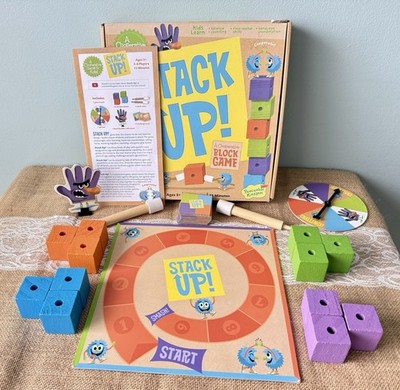 Stack Up! Cooperative Game For Kids Peaceable Kingdom Board Game Complete