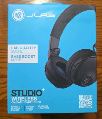 JLab Quality Sound Bass Boost Mode Studio Wireless On-Ear Headphones Connect Mul