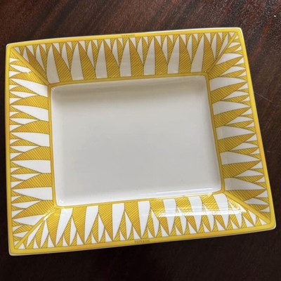 HERMES Soleil d Hermes Change Tray Vide Poche Porcelain Valet tray. Luxe. UEC