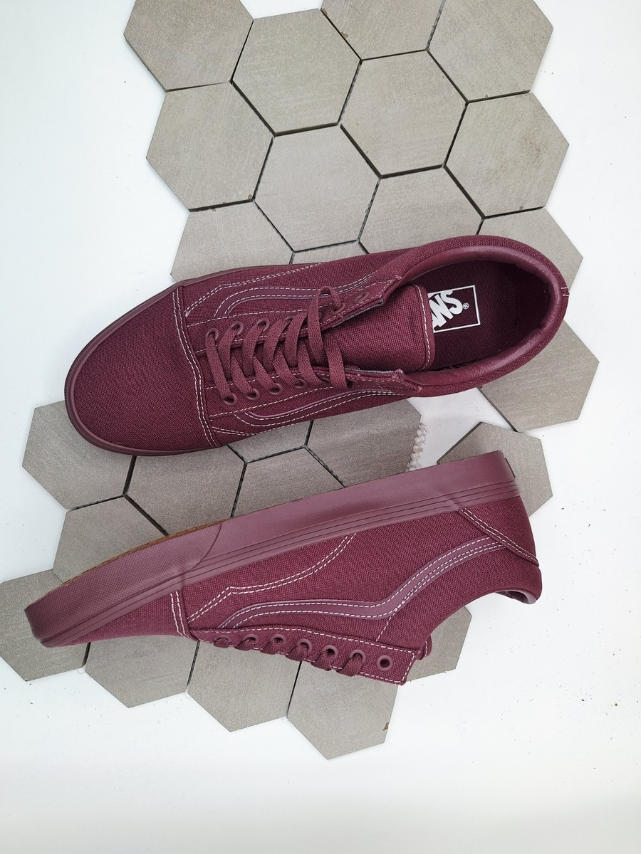 Vans OLD SKOOL Plum Wine Mono Burgundy Men Sz 13 Skateboard  display picture 2