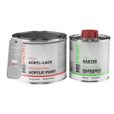Pantone COOL GRAY 5C Cool Grey Acryl Lack matt 0,75 Liter Dose inkl. Härter
