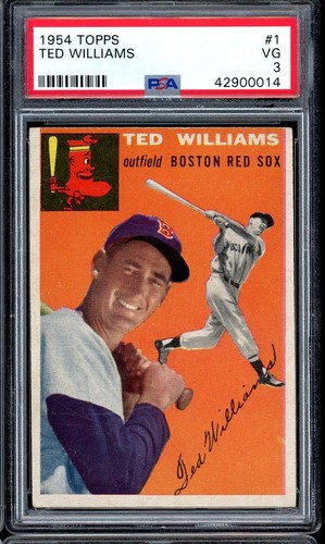 1954 Topps Baseball #1 Ted Williams PSA 3