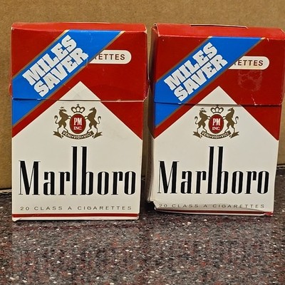 marble cigarette box 2 - 1995 Marlboro Cigarette Flip Top Box Miles Savor Holder - Vintage