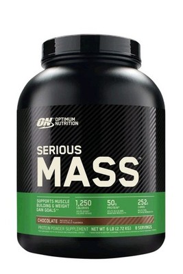 Optimum Nutrition Serious Mass Gainer Protein Powder, Chocolate, 6 lbs