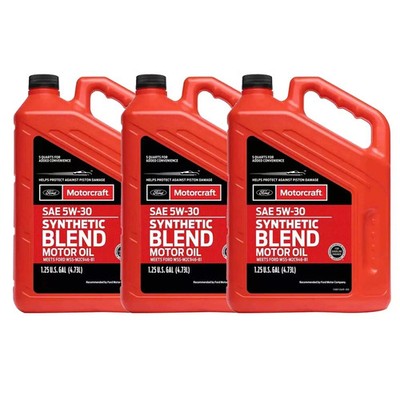 Motorcraft OEM SAE 5W-30 Premium Synthetic Blend Motor Oil - 15 Quart