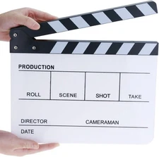 Acrylic Film Clapboard 10 X 12 Durable Dry Erase Movie Script Board Action Slate