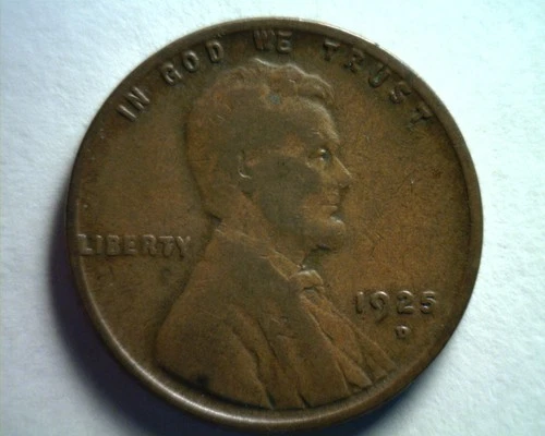 1925-D LINCOLN CENT PENNY VERY GOOD / FINE VG/F NICE ORIGINAL COIN 99c SHIPMENT