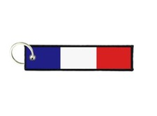 Keychain key ring tags fabric motorcycles car biker cute flag france
