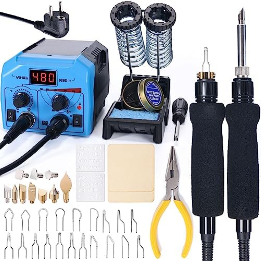 YIHUA 939D-II Kit Pirografo Per Legno Penna Pirografica con Pennino a Filo + Pen