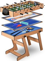 SereneLife Klapptisch Spiel 5 In 1 TischfußBall Air Hockey Billard Ping Pong