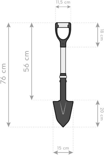 30" Mini Fiberglass Handle Shovel - D-Handle Ergonomic Design for Convenience - Picture 9 of 11