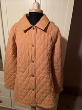 Jack Murphy Outdoor Ladies Amber Yellow Quilted Collared Jacket Size 14